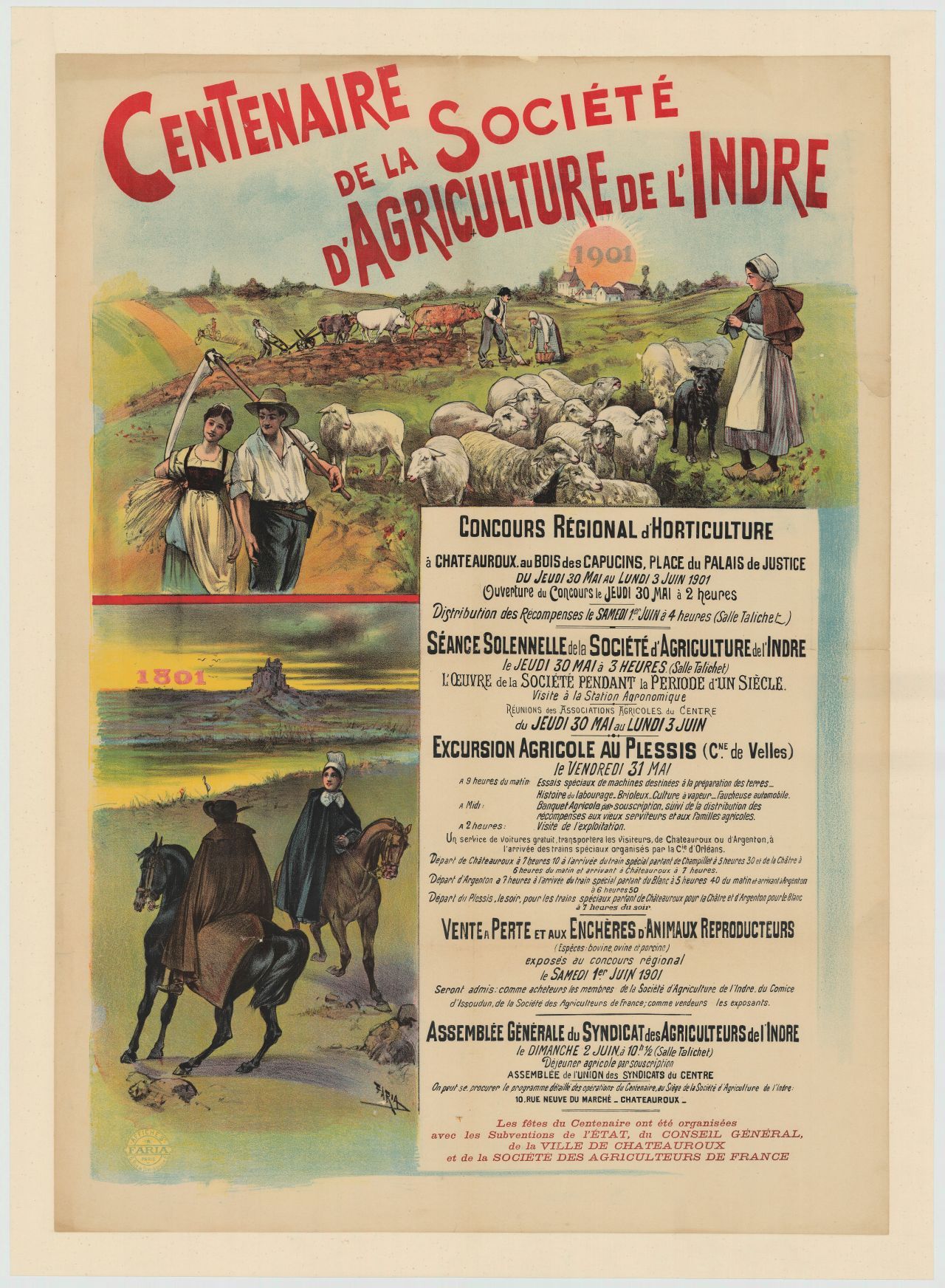 "Centenaire de la Société d’Agriculture de l’Indre. 1901. Concours régional d’Horticulture".